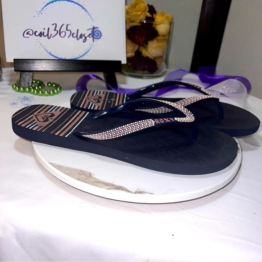 Roxy Blue Flip Flop Thong Sandals Size 9-10